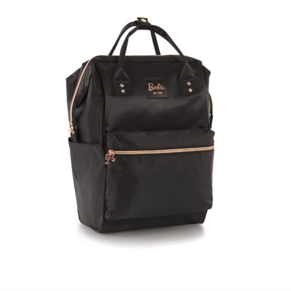 Barbie Black Backpack with Rose Gold Accents